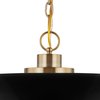 Nuvo Colony 1-Light Large Pendant Matte Black with Burnished Brass 60/7487